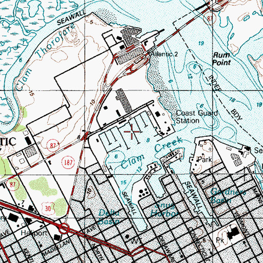 Topographic Map of State Marina, NJ