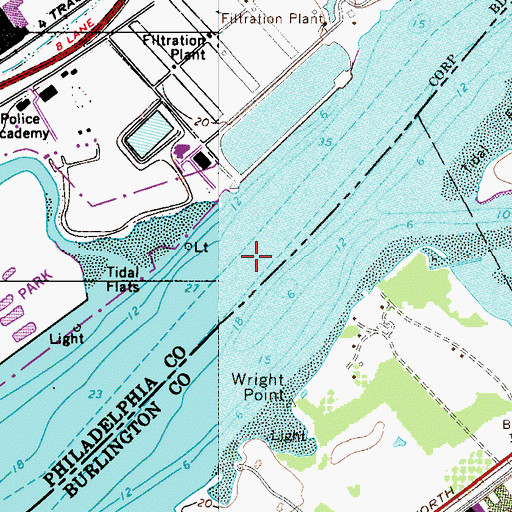 Topographic Map of Torresdale Range, NJ
