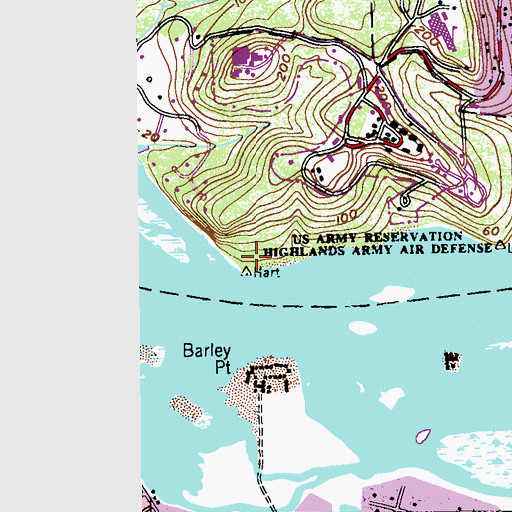 Topographic Map of Upper Rocky Point, NJ