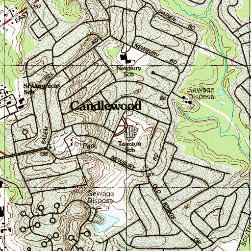 Topographic Map of Candlewood, NJ