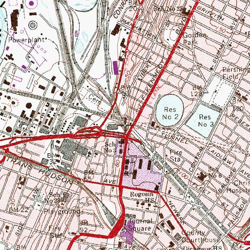 Topographic Map of Croxton, NJ