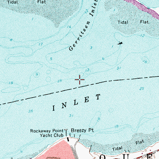 Topographic Map of Gateway National Recreation Area, NY