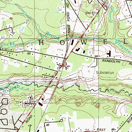 Topographic Map of Larrabees, NJ