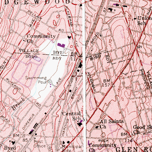 Topographic Map of Ridgewood Junction, NJ