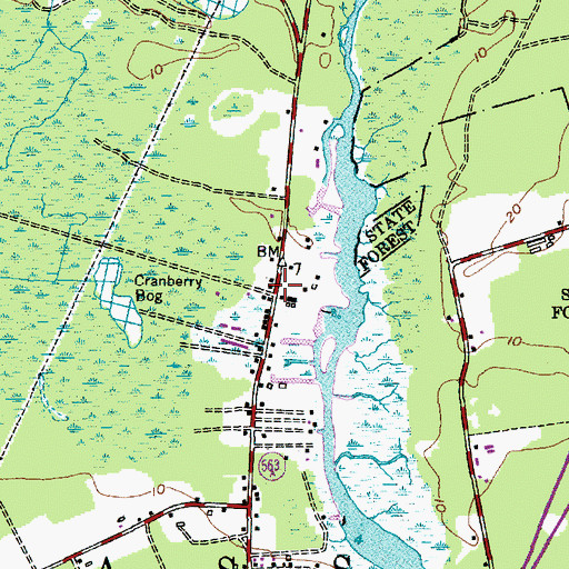 Topographic Map of Merrygold, NJ