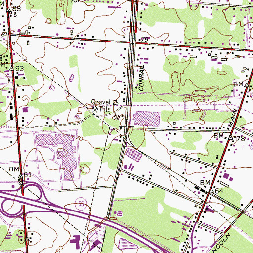Topographic Map of Clayville, NJ