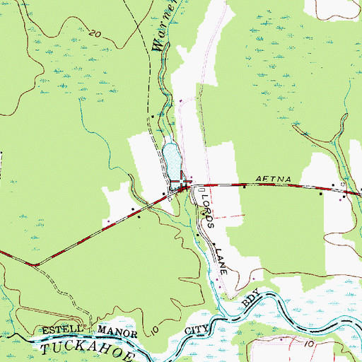Topographic Map of Warners Mill, NJ