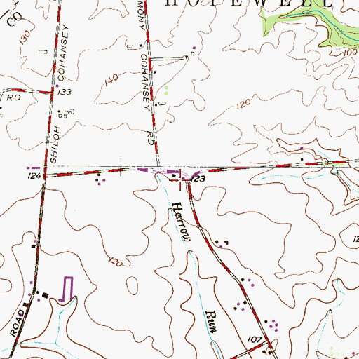 Topographic Map of Harmony, NJ