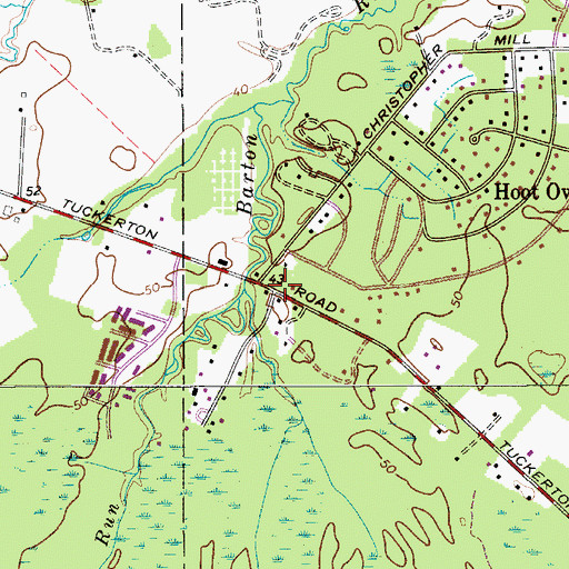 Topographic Map of Christopher Mills, NJ