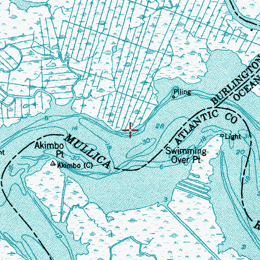 Topographic Map of Doctors Point, NJ