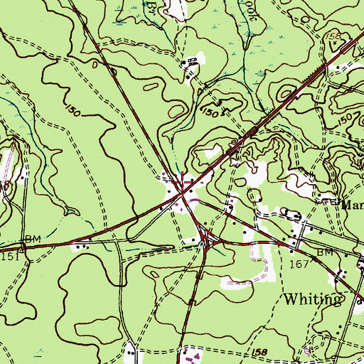 Topographic Map of Boyds Hotel, NJ