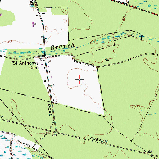Topographic Map of Pestletown, NJ