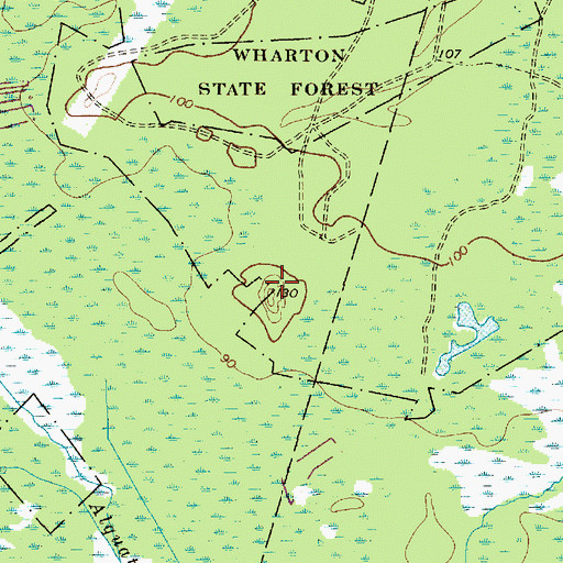 Topographic Map of Sharps Mountain, NJ