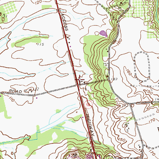 Topographic Map of Springfield, NJ