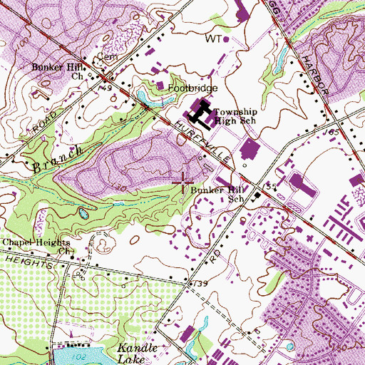 Topographic Map of Dilkesboro, NJ