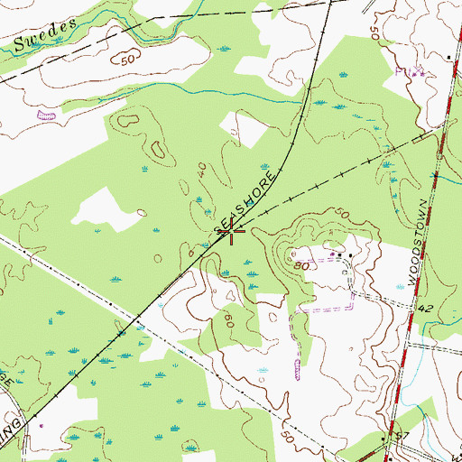 Topographic Map of Riddleton, NJ