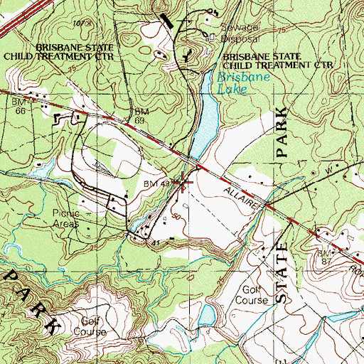Topographic Map of Allaire, NJ