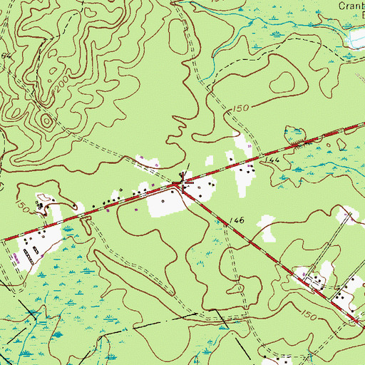 Topographic Map of Midwood, NJ