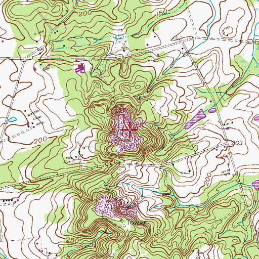 Topographic Map of Pine Hill, NJ