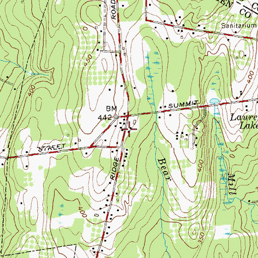 Topographic Map of Chestnut Ridge, NJ