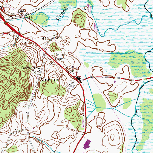 Topographic Map of Papakating, NJ