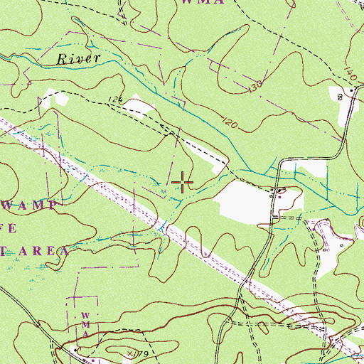 Topographic Map of Turkey Swamp Wildlife Management Area, NJ