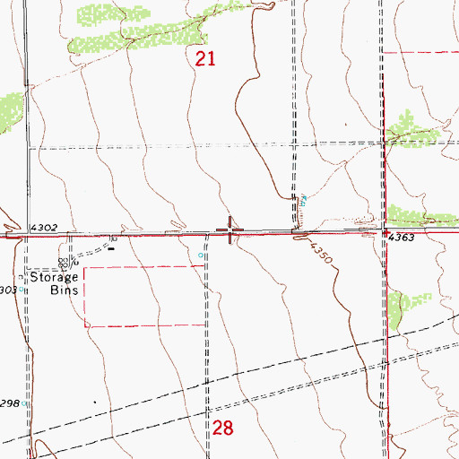 Topographic Map of O B Draw, AZ