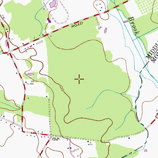 Topographic Map of Middlesex Downs, NJ