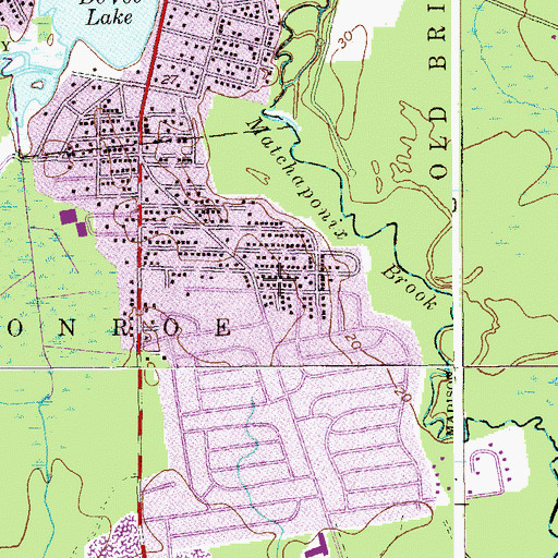 Topographic Map of Spotswood Manor, NJ