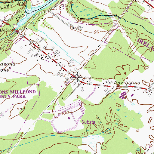 Topographic Map of Cottageville, NJ