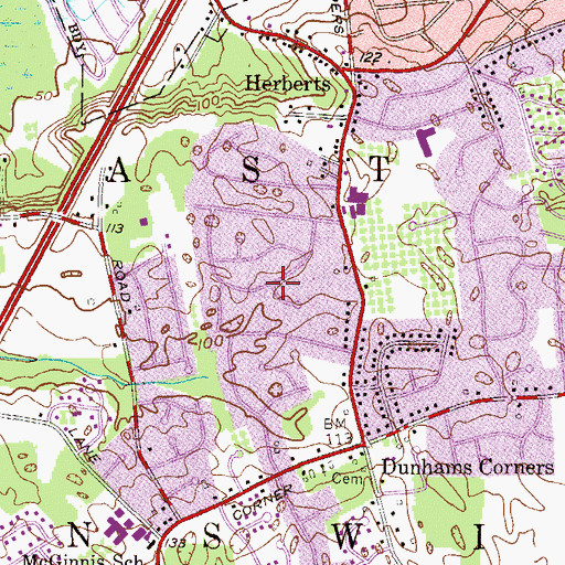 Topographic Map of Fairview Knolls, NJ