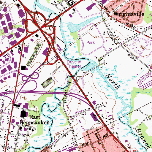 Topographic Map of Fork Landing, NJ