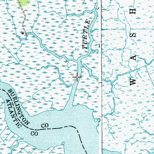 Topographic Map of Swan Bay Wildlife Management Area, NJ