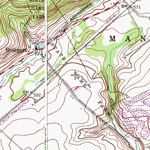 Topographic Map of Rockport Game Farm, NJ