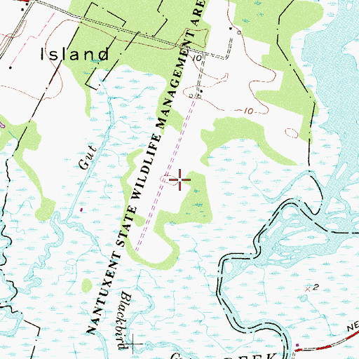 Topographic Map of Nantuxent Fish and Wildlife Management Area, NJ