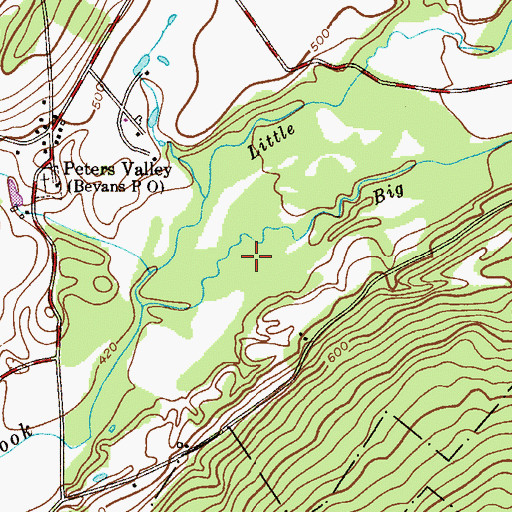 Topographic Map of Flatbrook Fish and Wildlife Management Area, NJ