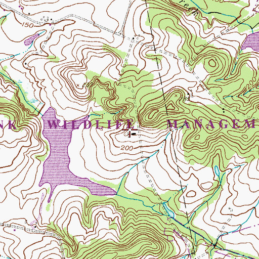 Topographic Map of Assunpink Wildlife Management Area, NJ
