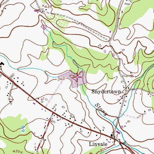 Topographic Map of Amwell Lake Wildlife Management Area, NJ