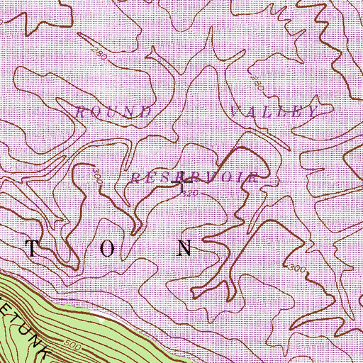 Topographic Map of Round Valley State Recreation Area, NJ