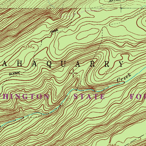Topographic Map of Worthington State Forest, NJ