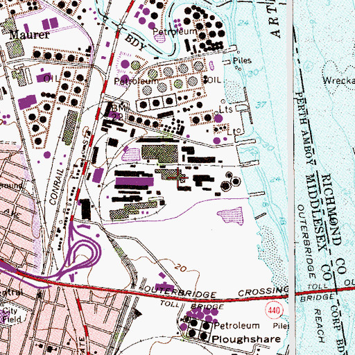 Topographic Map of Barber, NJ