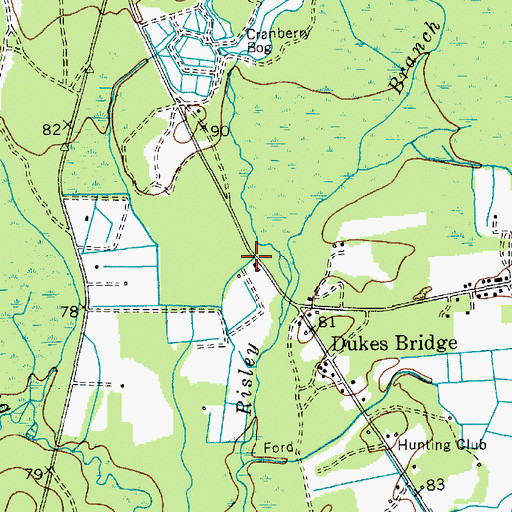 Topographic Map of Jones Mill, NJ