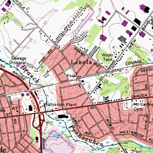 Topographic Map of Wilsons Station, NJ