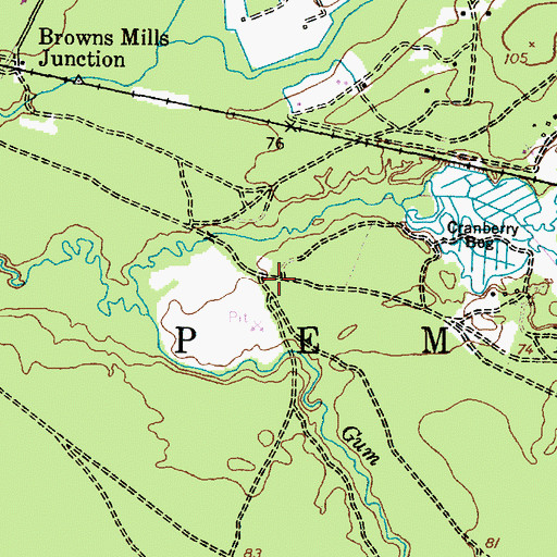Topographic Map of Mary Ann Furnace, NJ