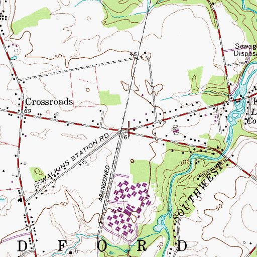 Topographic Map of Wilkins Station, NJ