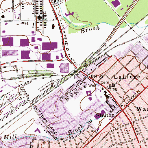 Topographic Map of Edison, NJ