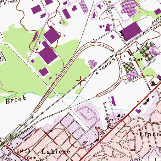 Topographic Map of Metuchen Yard, NJ