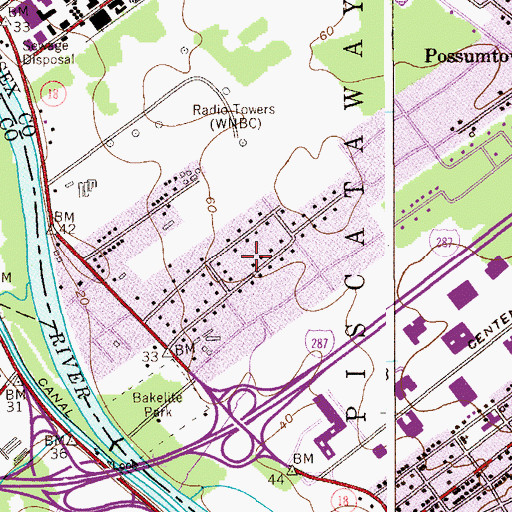 Topographic Map of Fieldville, NJ