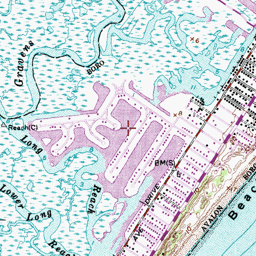 Topographic Map of Blue Fish Harbor, NJ