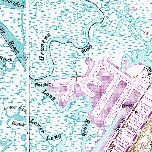 Topographic Map of Whale Harbor, NJ
